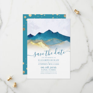 Reserve A Data Casamento Externo da Montanha de Ouro Azul com Cor