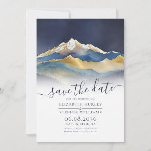 Reserve A Data Casamento Externo da Montanha de Ouro Azul com Cor