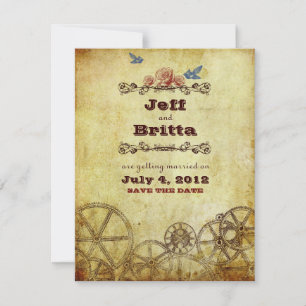 Reserve A Data Casamento Falso Antigo Dourado Vitoriano Steampunk