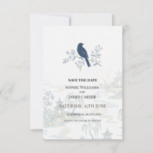 Reserve A Data Casamento Floral Blue Bird