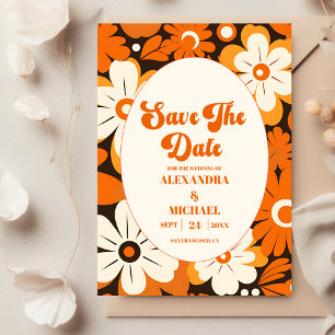 Reserve A Data Casamento Floral Boho Retro