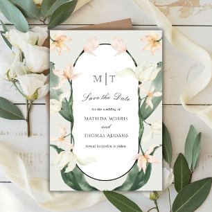 Reserve A Data Casamento Floral Botânico de Tulipas em Aquarela V