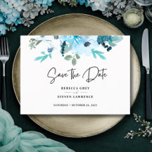 Casamento floral branco azul empoeirado primavera 