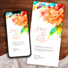 Reserve A Data Casamento Floral Bright Watercolor