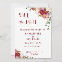 Casamento Floral Burgundy Elegante e Rosa Choque