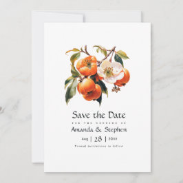 Reserve A Data Casamento Floral Caqui