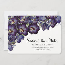 Casamento Floral Chic Purple Salve a Data
