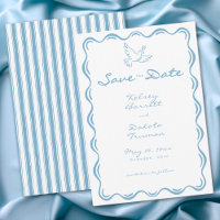 Casamento Floral com Listra Azul Caprichoso Desenh