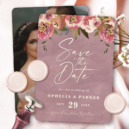 Reserve A Data Casamento Floral Cor-de-Rosa Ophelia Cottagecore D