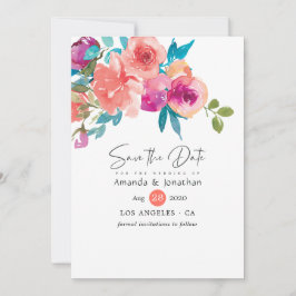Reserve A Data Casamento Floral Coral e Fandango