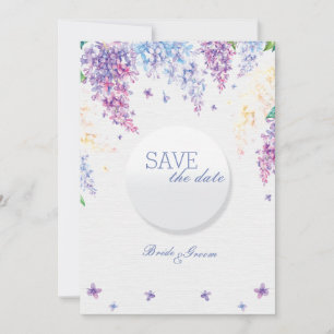 Reserve A Data Casamento Floral da Flor primavera Lilac SALVE a d