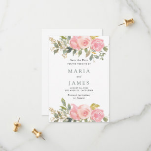 Reserve A Data Casamento Floral de Aquarela do Jardim de Verão