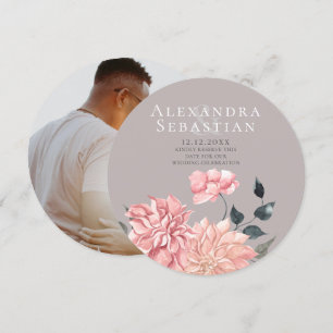 Reserve A Data Casamento Floral De Aquarela Elegante Salva A Data