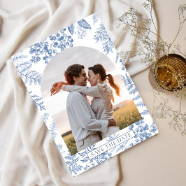 Reserve A Data Casamento Floral de Blue Bloom francês legante