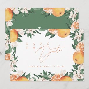 Reserve A Data Casamento Floral de Citrino Mediterrâneo Elegante