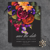Casamento Floral de Colheita de Vibrantes Elegante