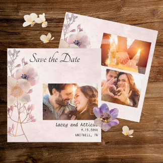 Reserve A Data Casamento Floral de Faye de Watercolor Salve os Ca