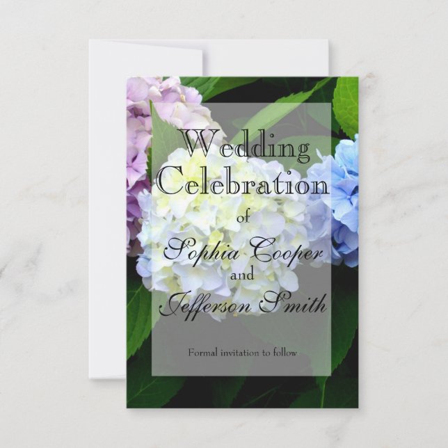 Reserve A Data Casamento floral de Hydrangea legante (Frente)