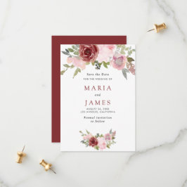 Reserve A Data Casamento Floral de Jardim de Verão em Aquarela