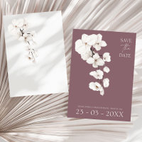 Casamento Floral de Orquídea Branca Roxa Moderna