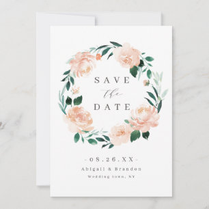 Reserve A Data Casamento floral de pêssego de jardim romântico