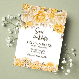 Reserve A Data Casamento Floral de Rosa Amarela