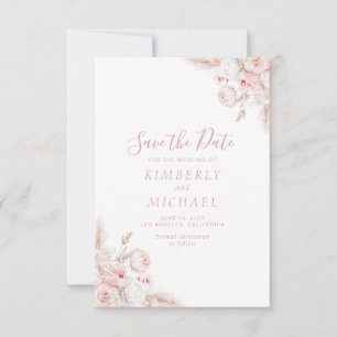 Reserve A Data casamento floral de rosa moderno empoeirado