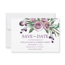 Casamento Floral de Rosa Roxa Elegante