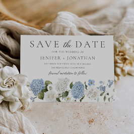 Reserve A Data Casamento Floral de Rosas Brancas de Hydrangea Azu