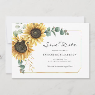 Reserve A Data Casamento Floral de Sunflower Eucalyptus