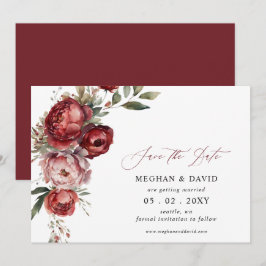 Reserve A Data Casamento Floral do Boho Burgundy