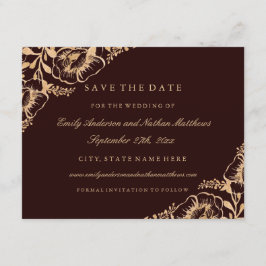 Reserve A Data Casamento Floral Dourado Da Burgundy Vintage Salva