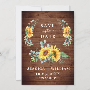 Reserve A Data Casamento Floral Elegante Eucalyptus Sunflower