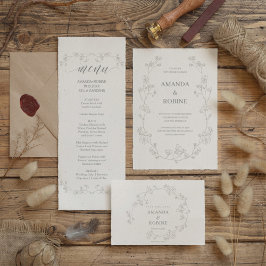 Reserve A Data Casamento Floral Elegante Salvar A Data