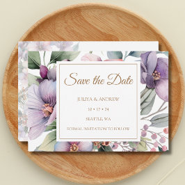 Reserve A Data Casamento floral em aquarela elegante 