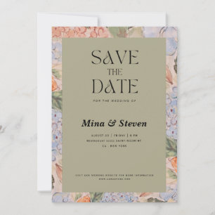Reserve A Data Casamento floral em aquarela laranja rústica