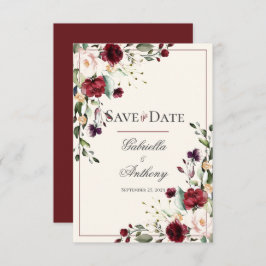 Reserve A Data Casamento Floral Eucalyptus da Burgundy Salvar a D