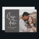 Reserve A Data Casamento floral fotográfico moderno salvar a data<br><div class="desc">Um casamento floral fotográfico moderno. Em púrpuras,  pinças,  castanhos e verdes. A moderna toma conta do casamento rústico com escrita manual.</div>