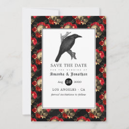 Reserve A Data Casamento Floral Gótico