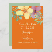 Casamento Floral Laranja Moderno