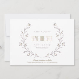 Reserve A Data Casamento floral lilás rústico elegante salvar a d