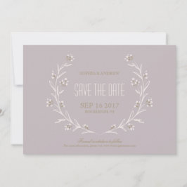 Reserve A Data Casamento floral lilás rústico elegante salvar a d
