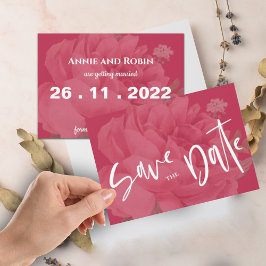Reserve A Data Casamento Floral Minimalista de Rosa Floral de Cut