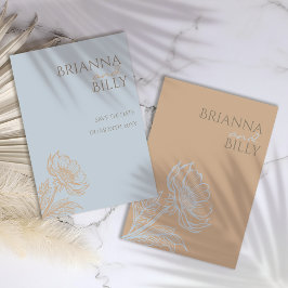 Reserve A Data Casamento Floral Minimalista Salvar A Data