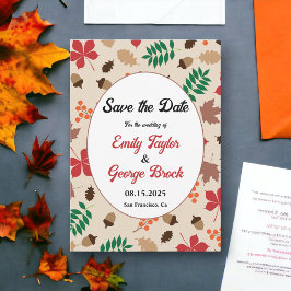 Reserve A Data Casamento Floral Moderno de outono Elegante