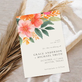 Reserve A Data Casamento Floral Moderno Elegante Bright