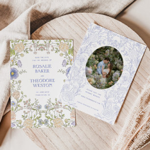 Reserve A Data Casamento Floral no Jardim Vintage Bem-vindo
