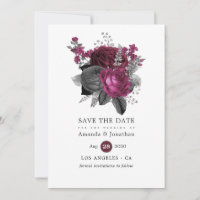 Casamento Floral Preto e Prata Marsala