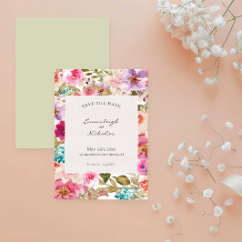 Reserve A Data Casamento Floral Primavera Melody de Papel Torn