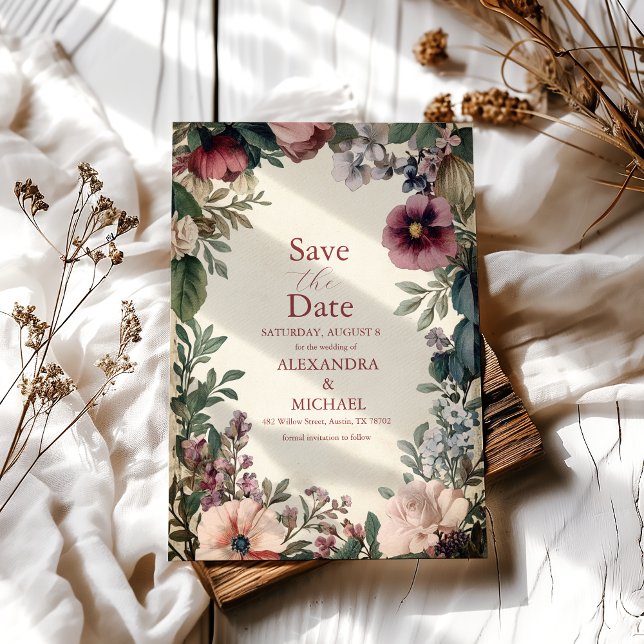 Reserve A Data Casamento Floral Real Vitoriano Chic (Criador carregado)